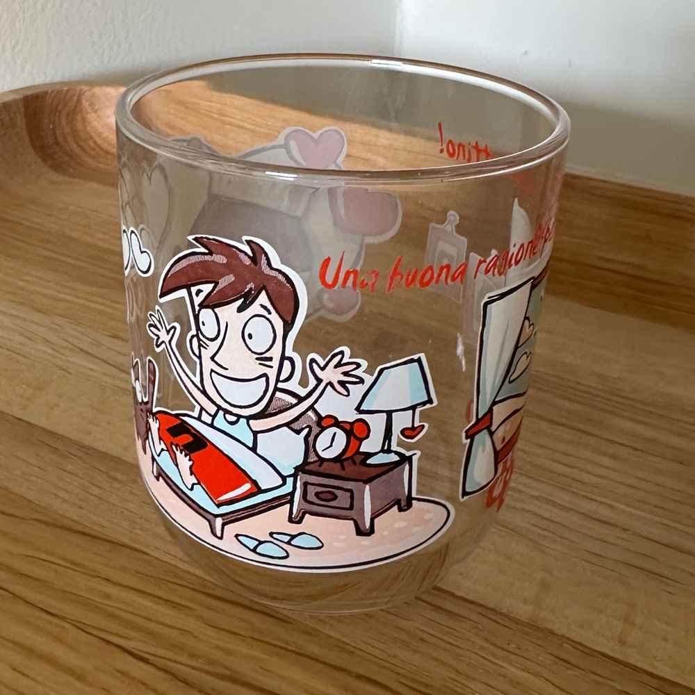 Nutella Glass 8 ounce with Italian Catchphrase from Italian Kids - Picture 2 of 8